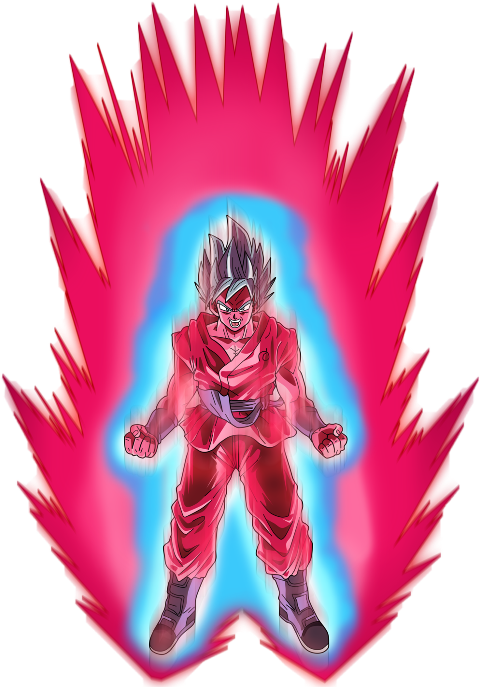 Goku Super Saiyan Blue Kaioken X 10 Clipart (480x687), Png Download