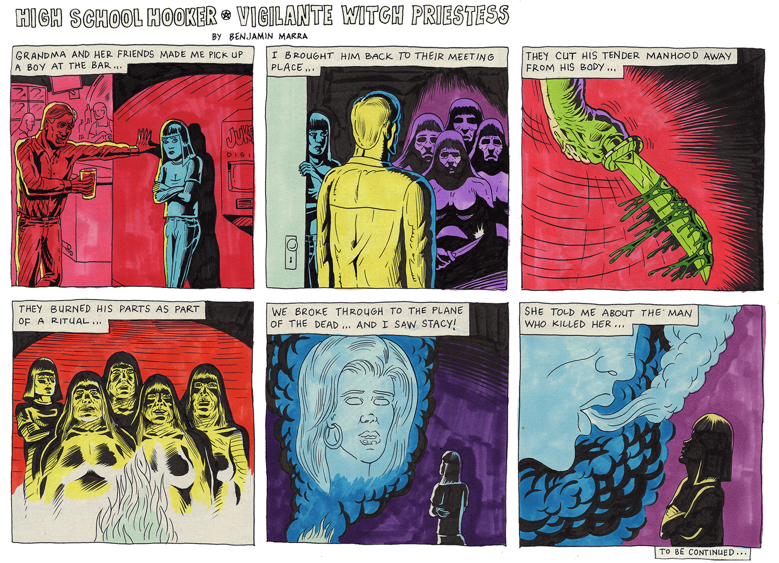 High School Hooker * Vigilante Witch Priestess By Benjamin-marra - Illustration Clipart (1554x1123), Png Download