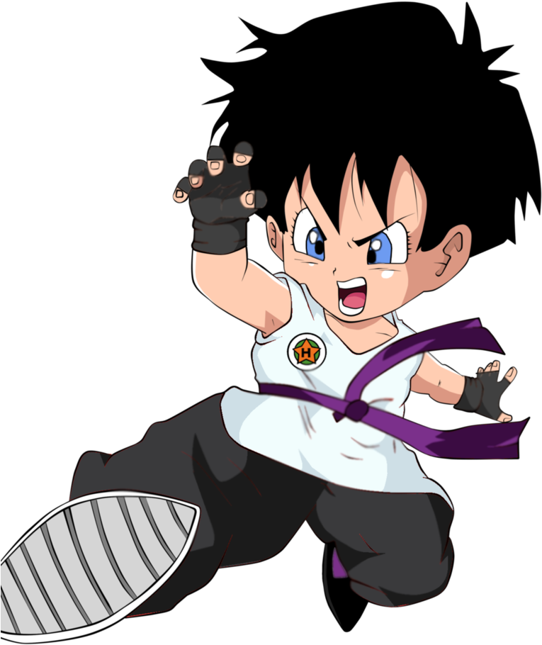 43316719 - Dragon Ball Kid Videl Clipart (774x1033), Png Download