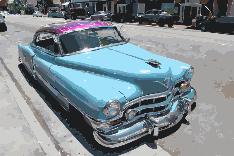 Free Caddy Posterize128 Free Caddy - Antique Car Clipart (800x534), Png Download