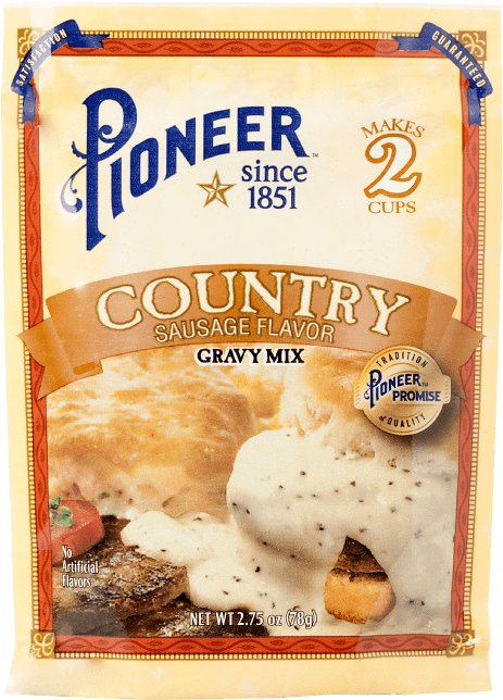 Country Sausage Gravy Mix - Pioneer Gravy Packet Clipart (900x900), Png Download