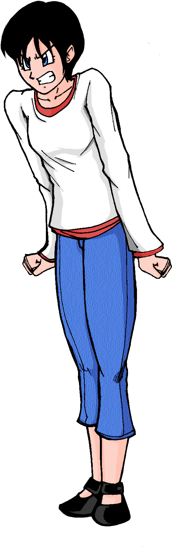 "me - Dragon Ball Haha Videl Clipart (800x1846), Png Download