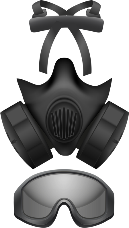 Mask Clothes Gas Vintage Respirator Png Image High - Protective Masks Png Clipart (449x800), Png Download