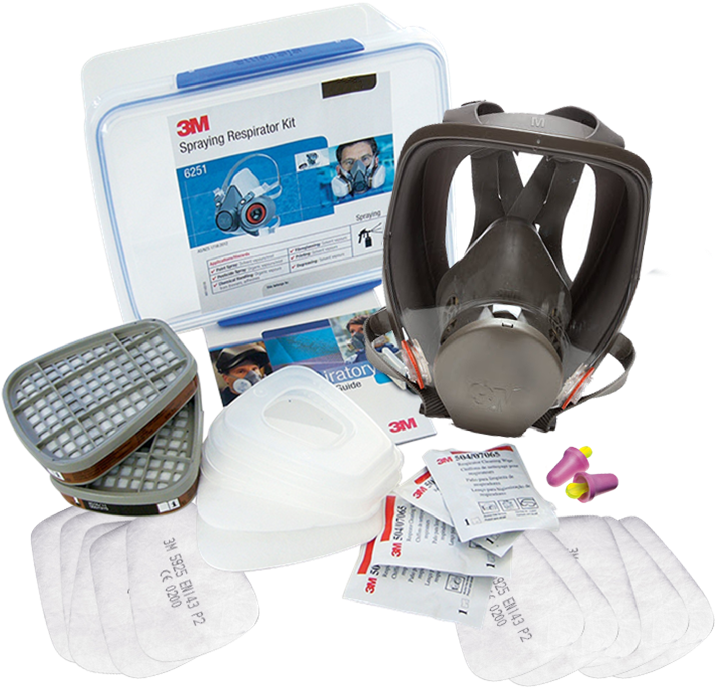 3m 6851 Spraying Or Painting Full Face Respirator Starter - Mask Clipart (1440x1440), Png Download