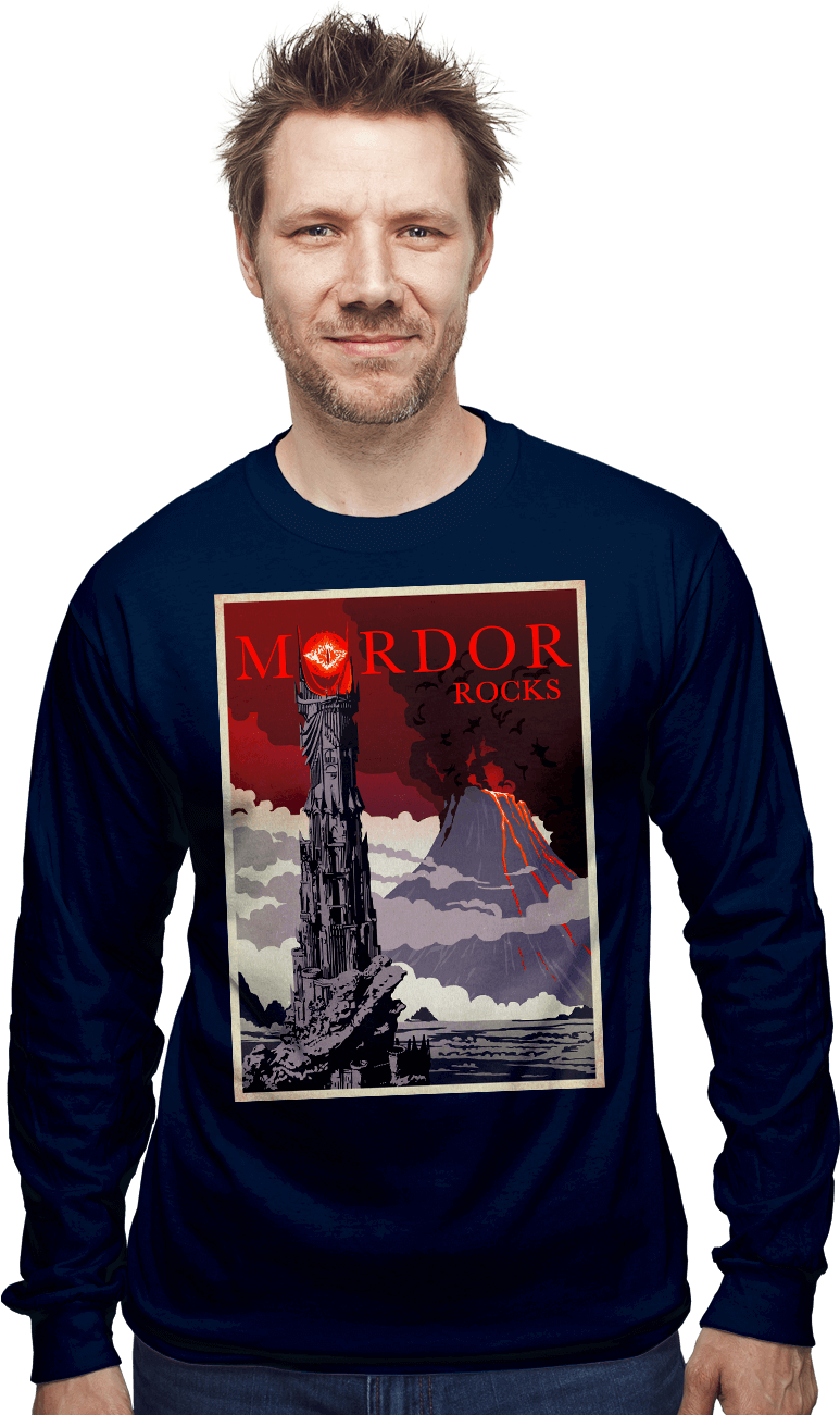 Mordor Rocks - T-shirt Clipart (930x1300), Png Download