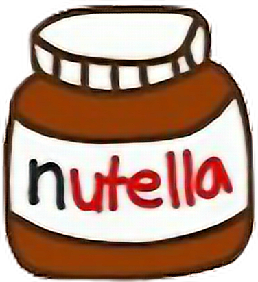 #nutella #chocolate #chibi #cute #kawaii #jar #tumblr - Stickers Tumblr Nutella Clipart (376x412), Png Download