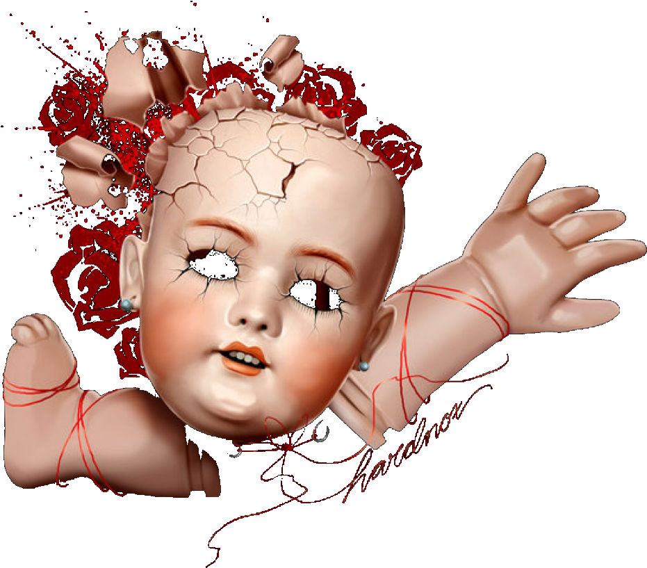 #ftestickers #creepy #doll #broken #spooky #horror - Illustration Clipart (1024x878), Png Download