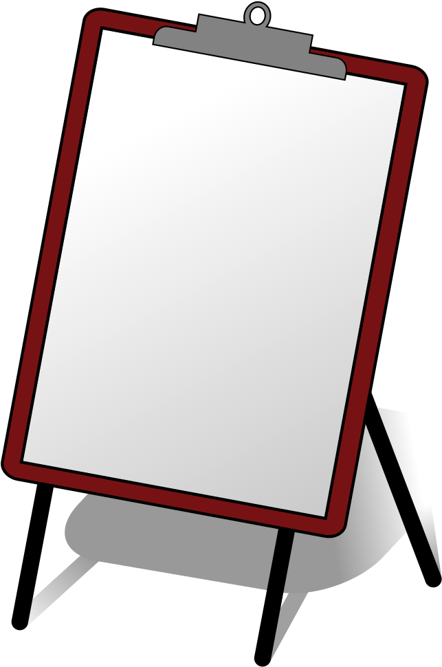 Flipchart Stand Big Image Png Ⓒ - Chart Paper Clipart Transparent Png (1697x2400), Png Download