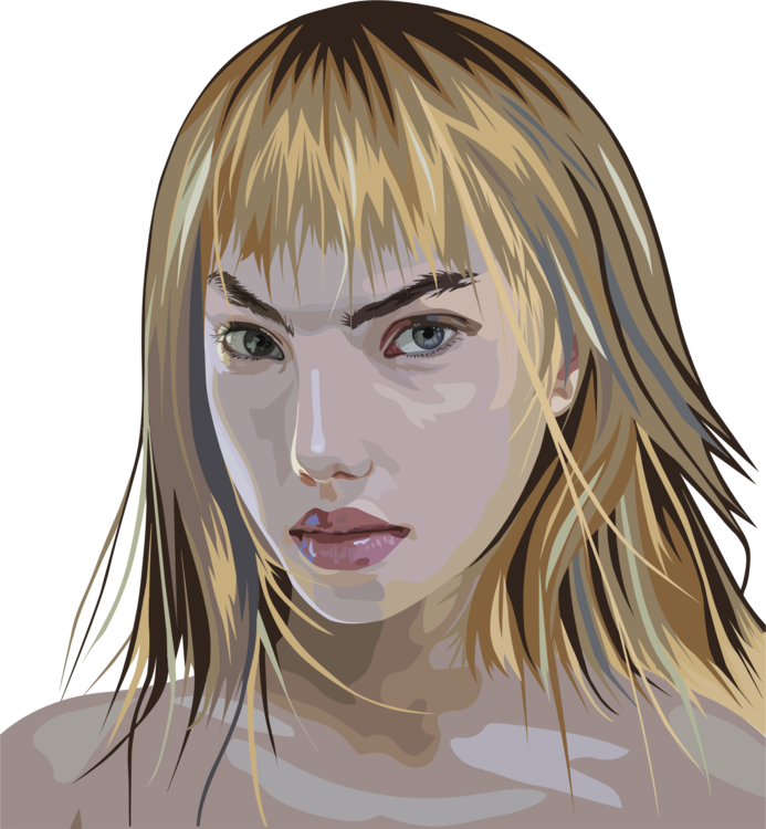 Blond Hair Coloring Portrait Computer Icons - Girl Clipart (693x750), Png Download