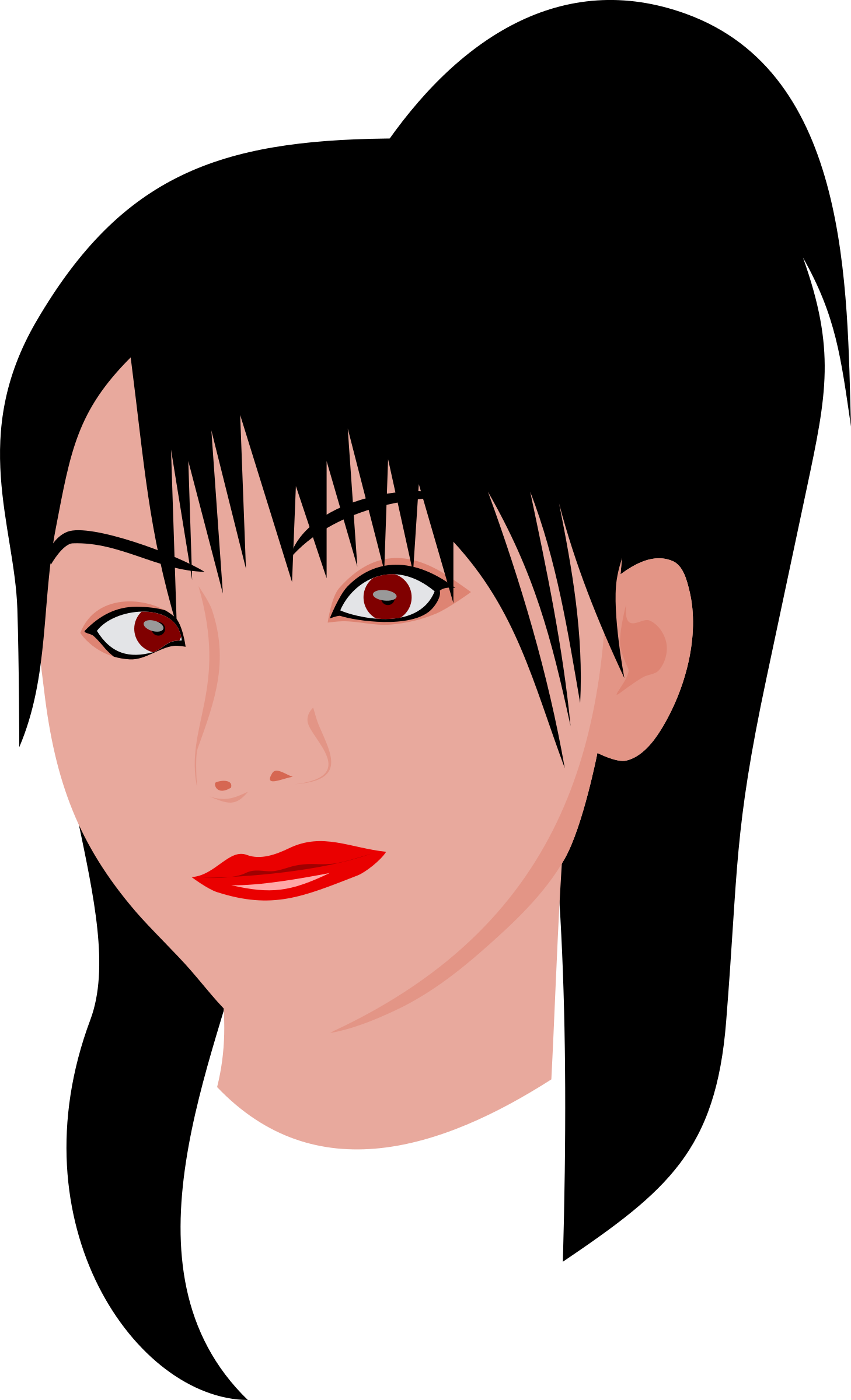 Clipart - Japanese Exotic Face - Png Download (1458x2400), Png Download