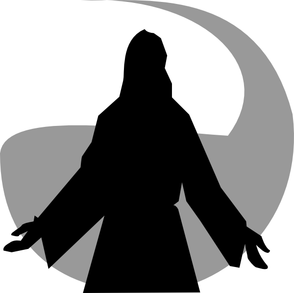Jesus Christ Silhouette Png Clipart (600x598), Png Download
