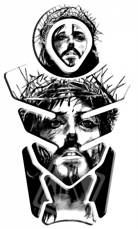 Adesivo Protetor De Tanque E Bocal Jesus Cristo Resinado - Honda Cbf250 Clipart (800x800), Png Download