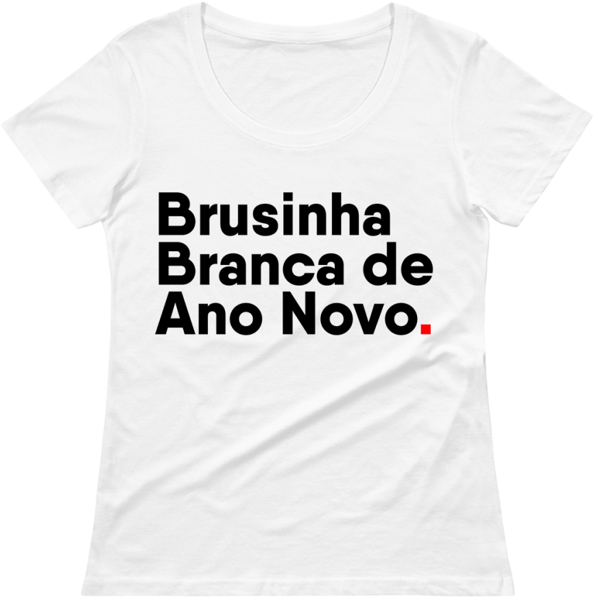 Camiseta Brusinha Branca De Ano Novo - Parks And Recreation T Shirt Clipart (1000x1000), Png Download