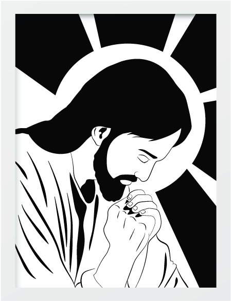 Quadro Jesus - Orando A Jesus Cristo Clipart (692x692), Png Download