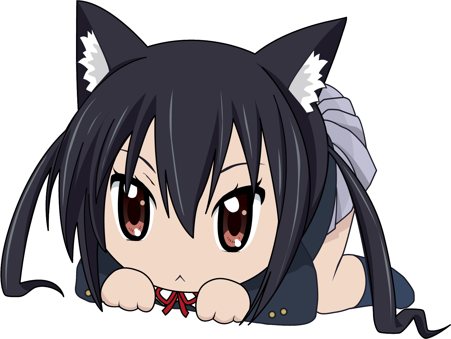 Azusa Nakano Anime Chibi Female Crying, Anime, cg Artwork, face png