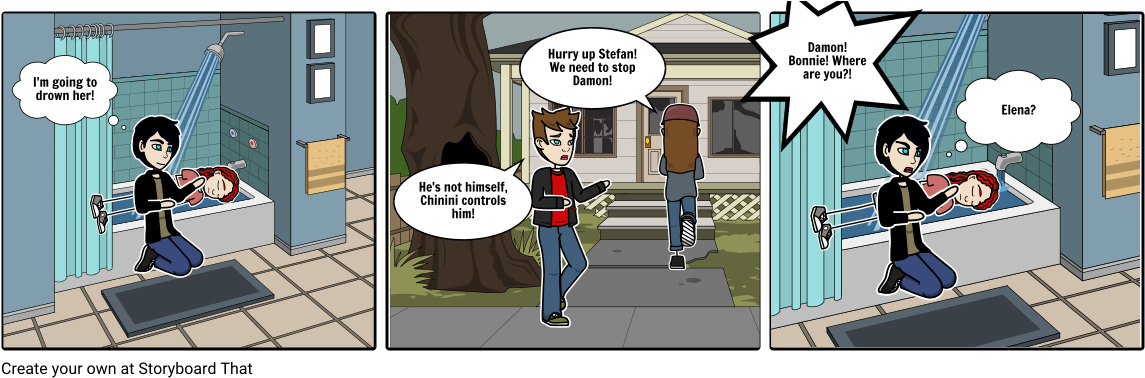 Vampire Diaries - Cartoon Clipart (1164x385), Png Download
