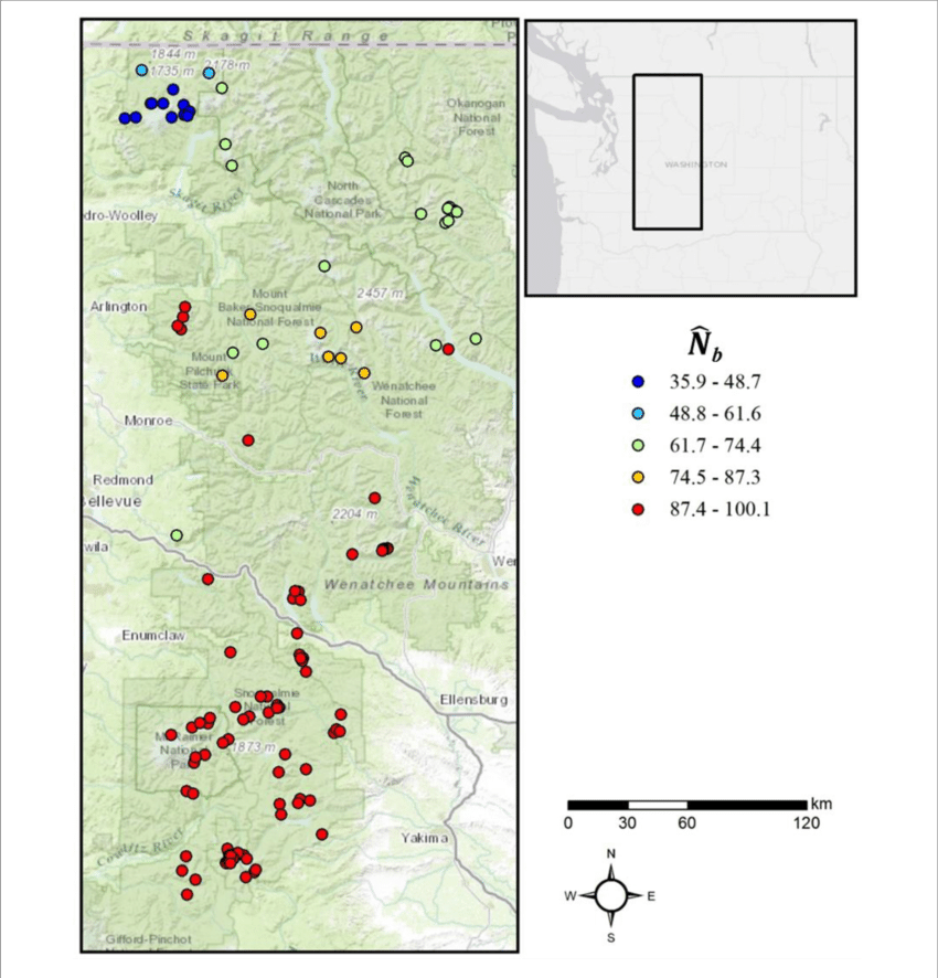 Spatial Variation In Mountain Goat N B - Map Clipart - Large Size Png ...