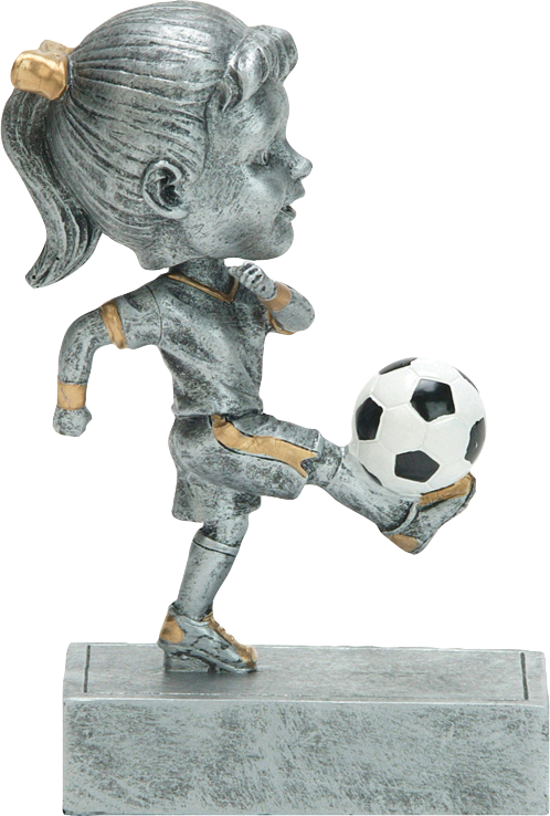 Soccer, Female Bobblehead - Figurine Clipart (498x738), Png Download
