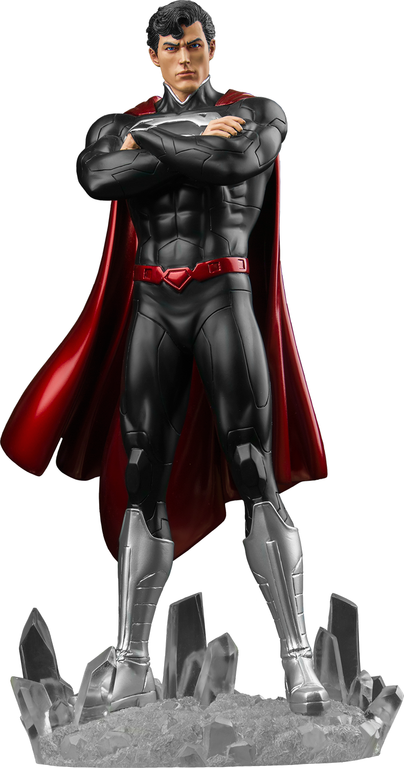 The New - New 52 Superman Black Suit Clipart (790x1500), Png Download