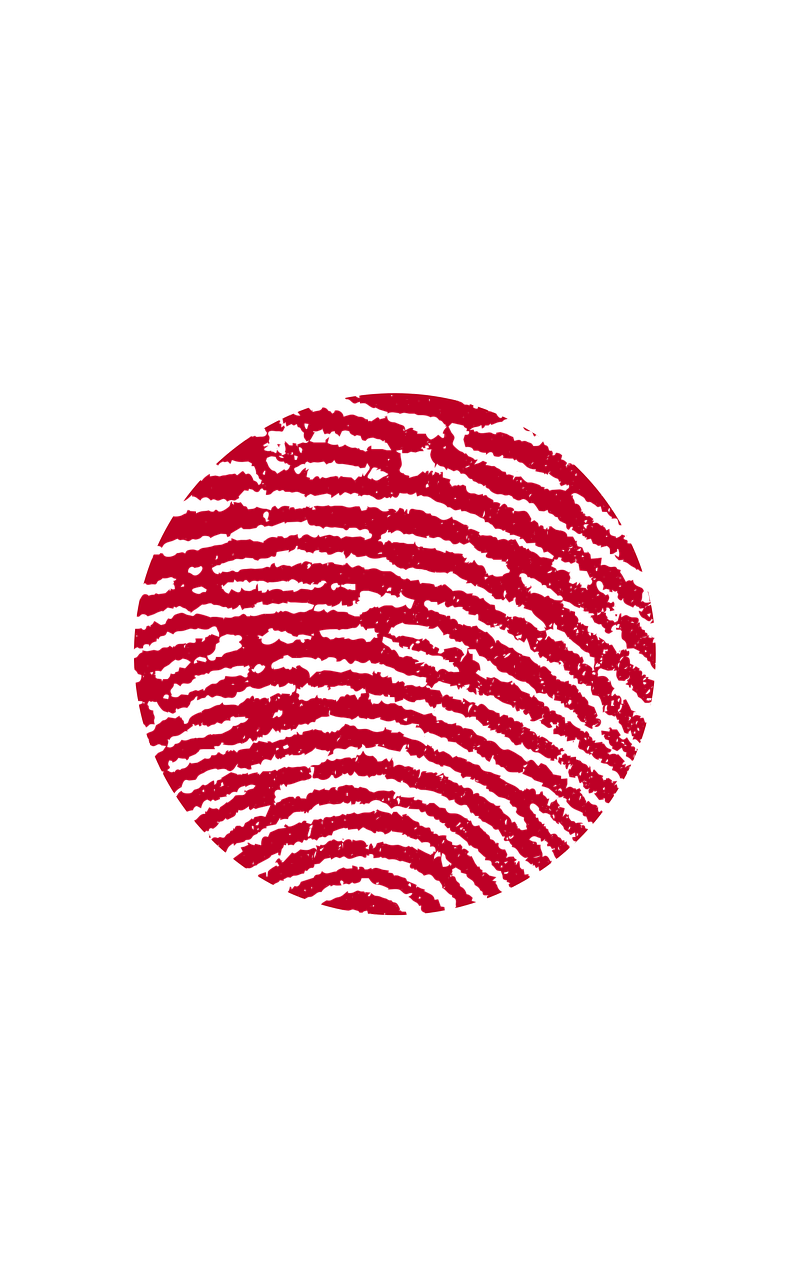 Japan Flag Fingerprint Country Png Image - Thailand Flag Fingerprint Transparent Clipart (809x1280), Png Download