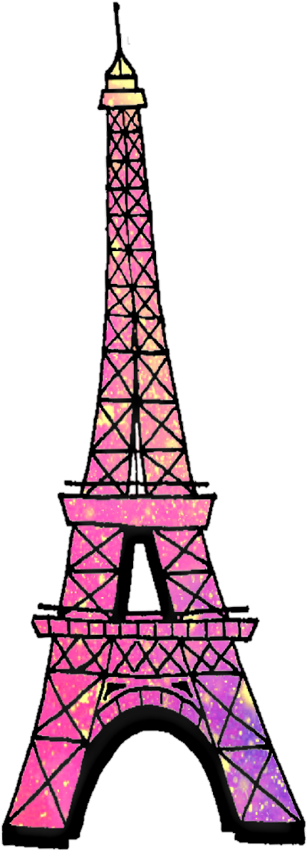 #eiffeltower #paris #france #galaxy #space #tower #pink - Tower Clipart (1024x1234), Png Download