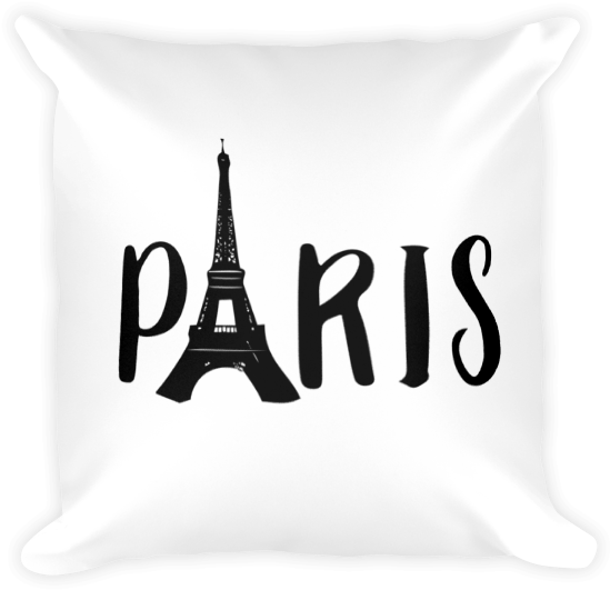 Paris Eiffel Tower Decor Pillow - Throw Pillow Clipart (600x600), Png Download