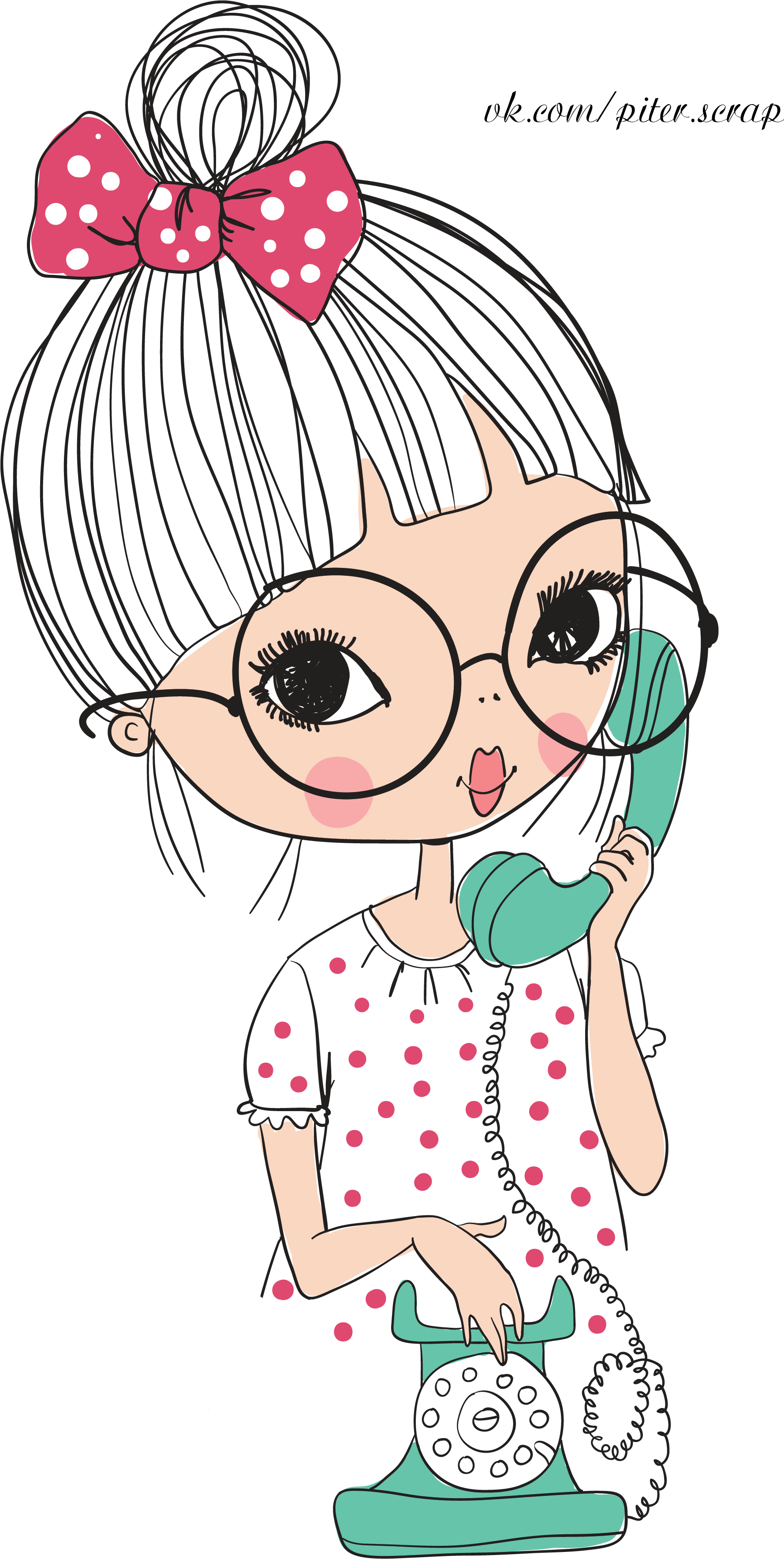 Cute Dolls, Girl Clipart, Cute Illustration - Ilustracion Muñecas Fashion - Png Download (1955x3543), Png Download