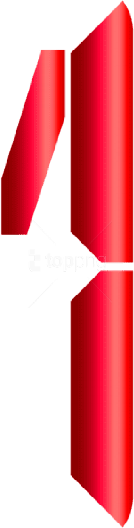 Digital Number One Png Clipart (480x1859), Png Download