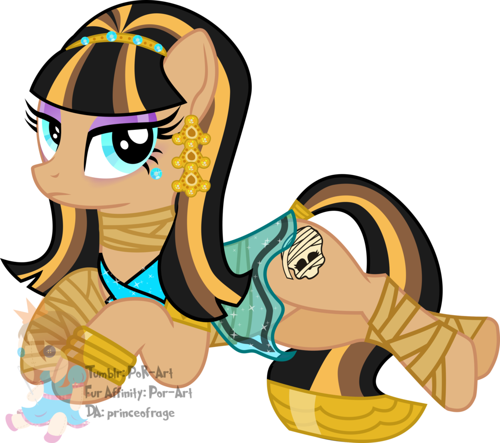 Cleo De Nile Pony - Monster High Clipart (1024x908), Png Download