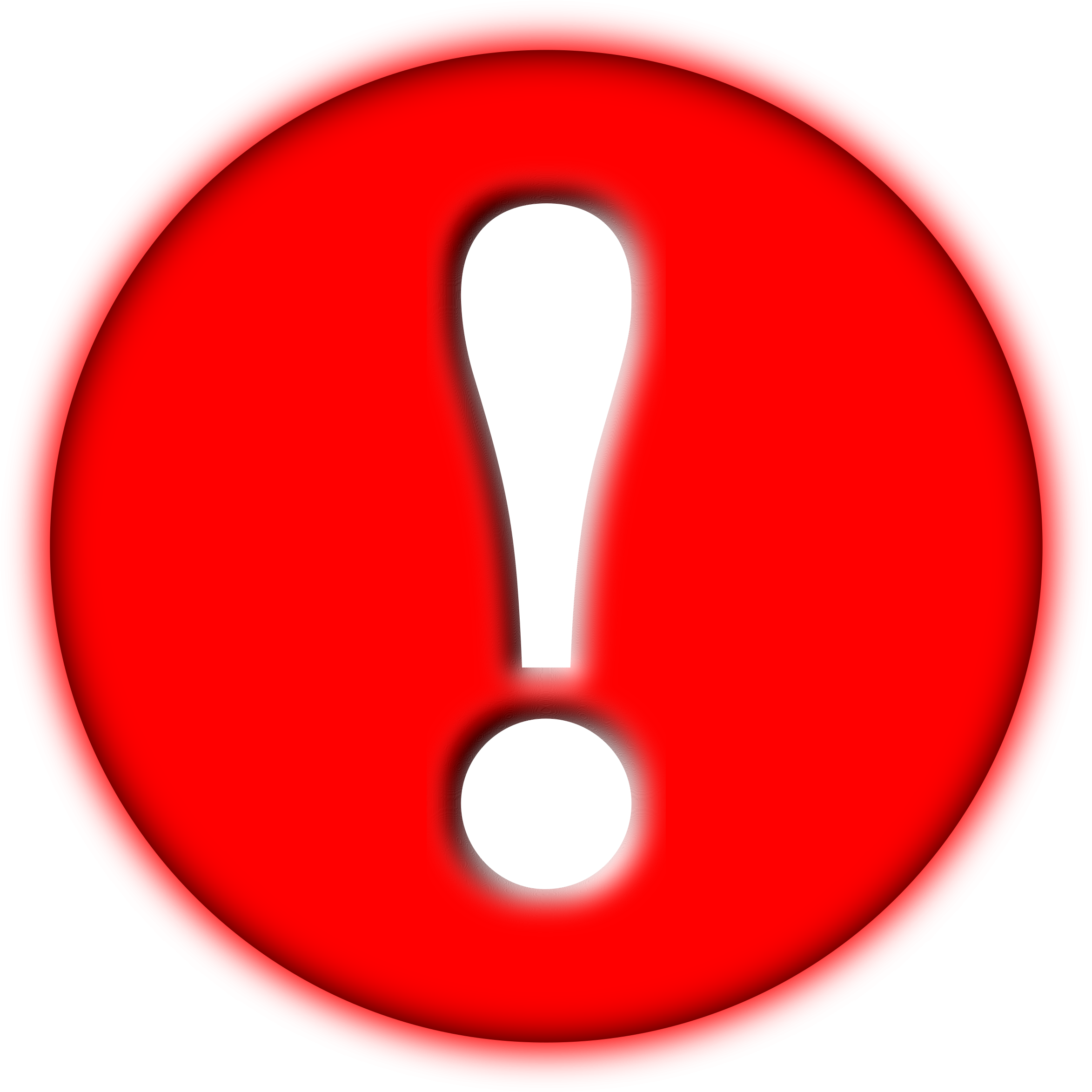 Circle Twitter Icon Transparent Png - Red Exclamation Mark Gif Clipart (2400x2400), Png Download