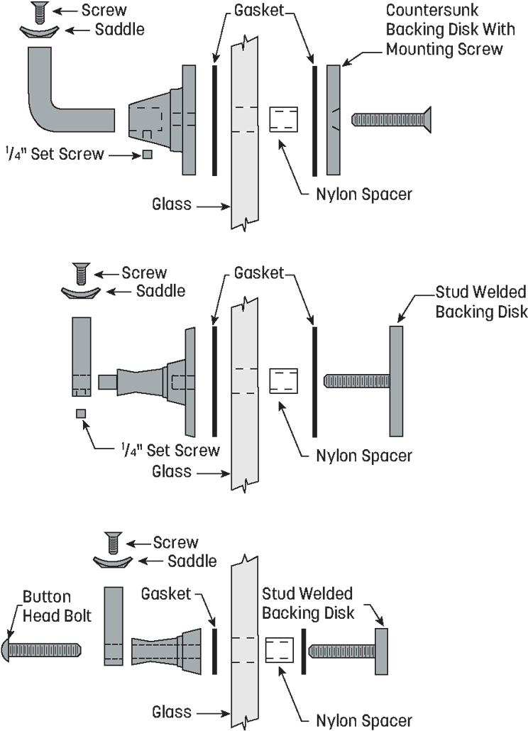 Typical Assembly For Mounting Handrail Brackets To - Anchor Railing To Wall Clipart (800x1108), Png Download