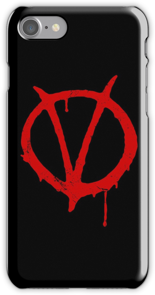 V For Vendetta Vintage Symbol Iphone 7 Snap Case - V For Vendetta Symbol Hd Clipart (750x1000), Png Download