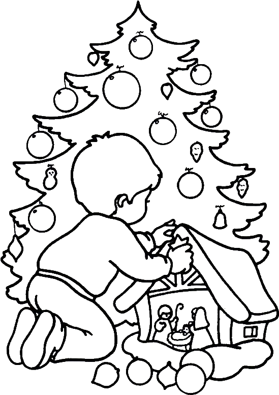 Christmas Day To Color Clipart (600x831), Png Download