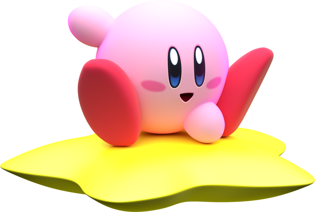 A Classic Kirby Video Trifecta - Kirby Riding Warp Star Clipart (1088x734), Png Download