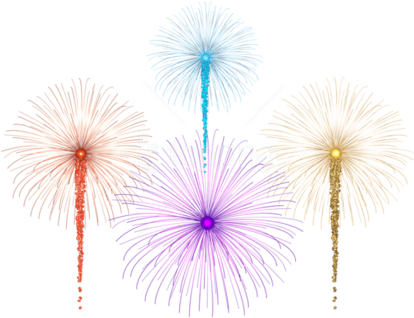 Free Png Fireworks For Dark S Png Png Images Transparent - Fireworks Clipart (850x649), Png Download