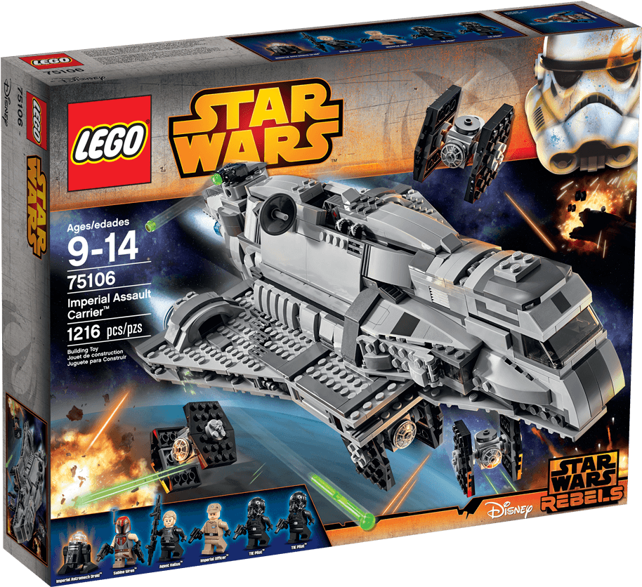 Imperial Assault Carrier - Lego Star Wars Republic Battle Pack Clipart (1488x837), Png Download