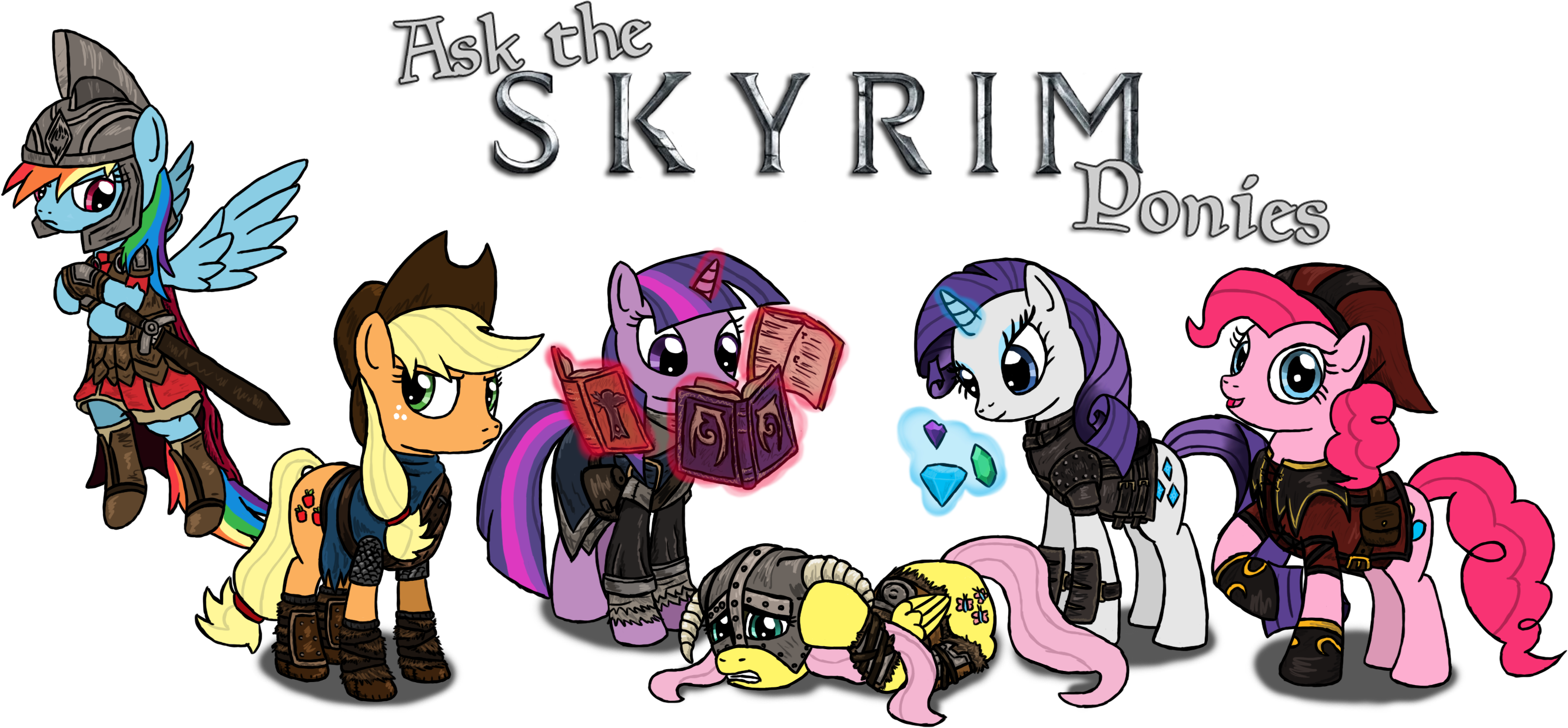 Skyrim Mlp - Млп Скайрим Clipart (2700x1275), Png Download