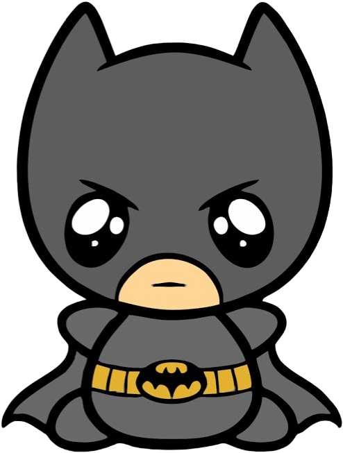 Kawaii Sticker - Kawaii Disegni Batman Clipart (494x653), Png Download