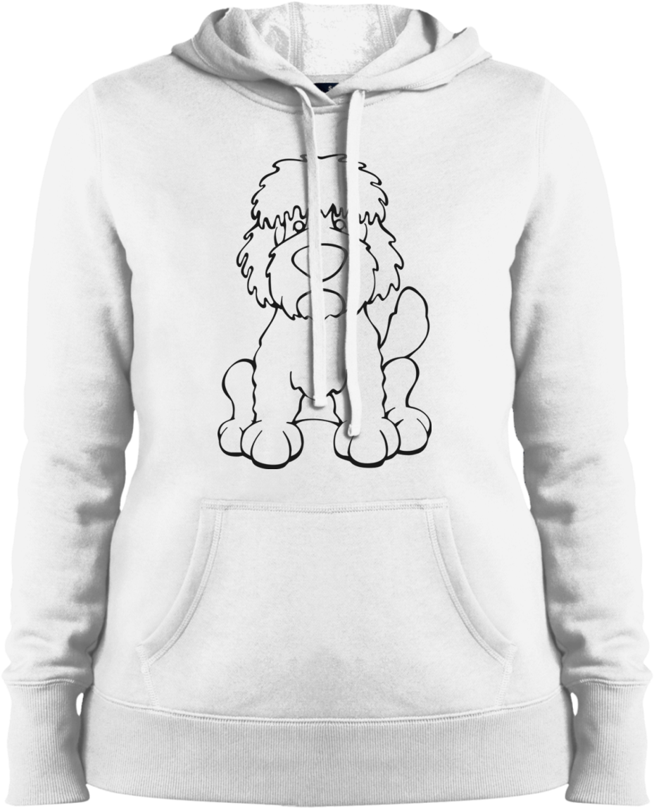 Golden Doodle Ladies' Pullover Hooded Sweatshirt - Sweatshirt Clipart (1155x1155), Png Download