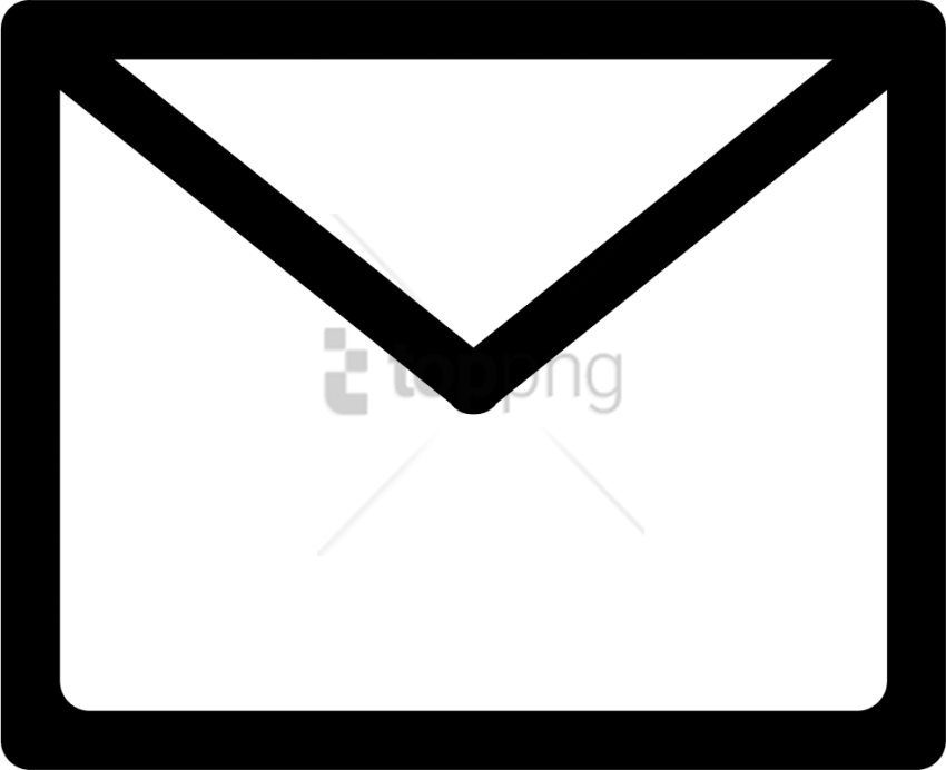 Free Png Email Envelope Back Outline Svg Icon Free- - Email Icon Outline White Png Clipart (850x692), Png Download