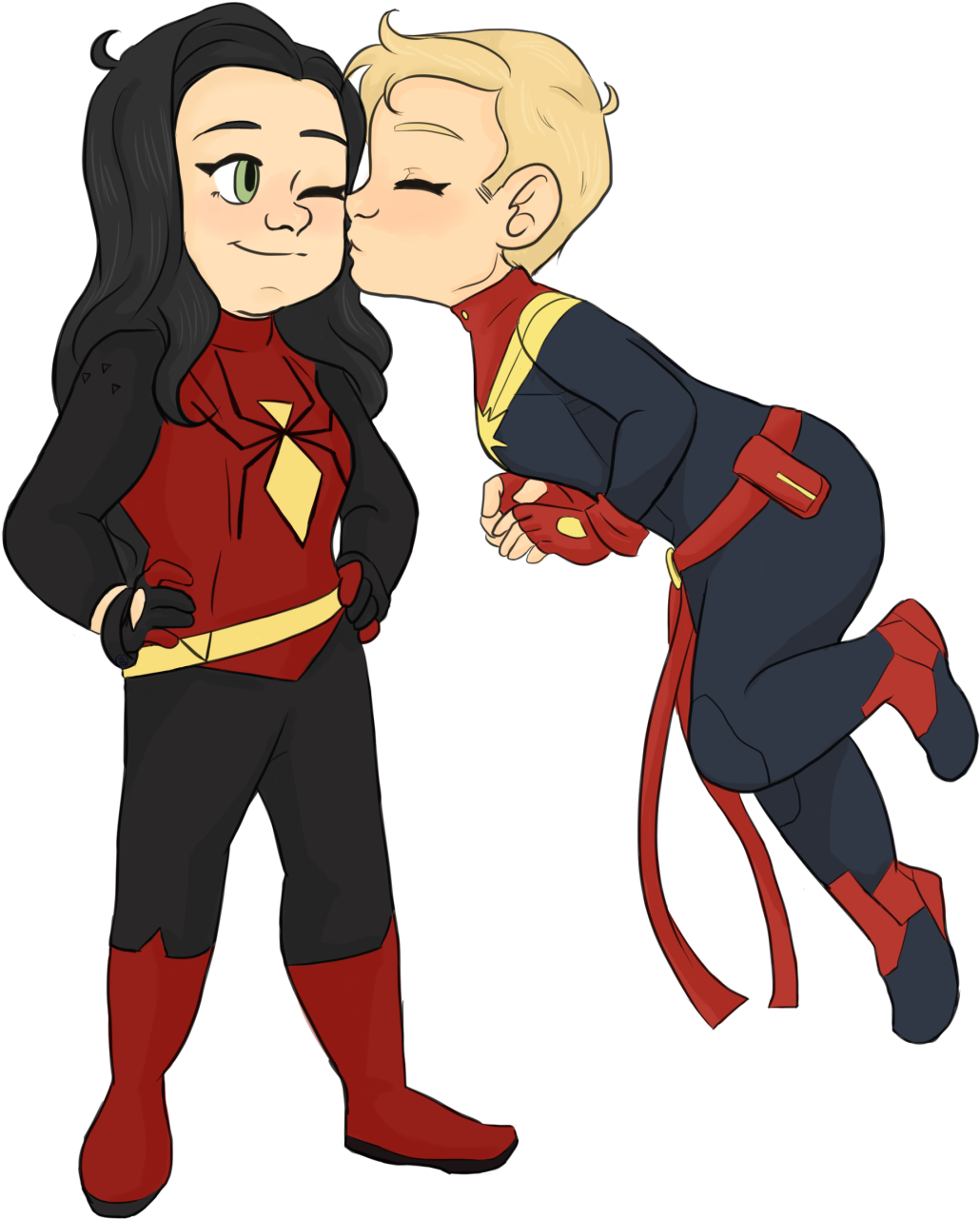 Png - Capitana Marvel Dibujos Animados Clipart (1280x1353), Png Download