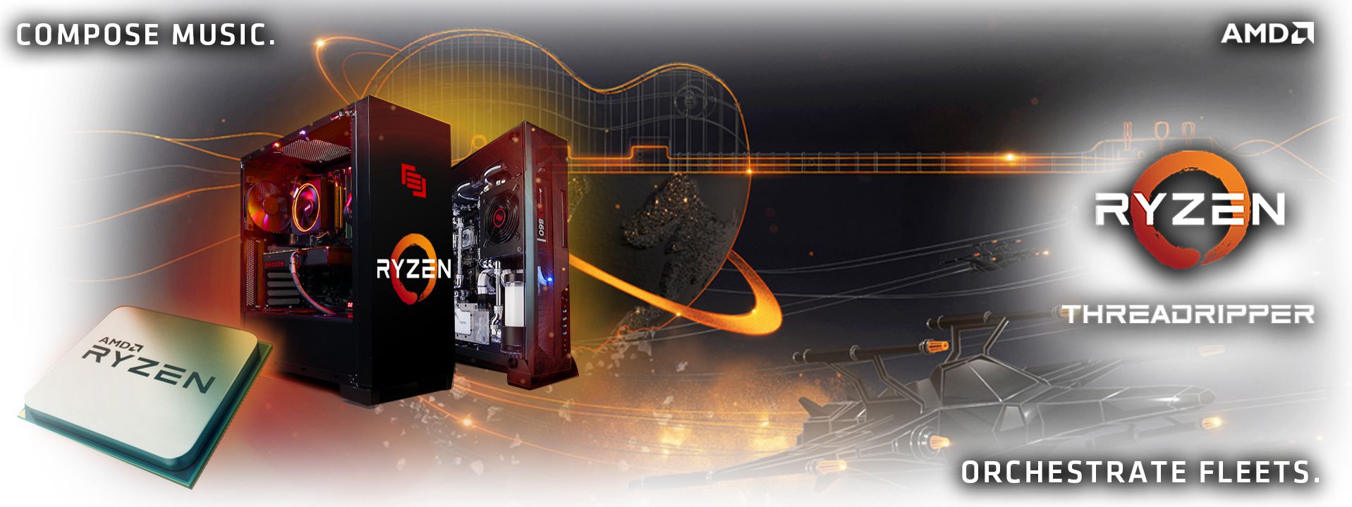 Amd Ryzen Pc - Ryzen Png Clipart (1917x719), Png Download