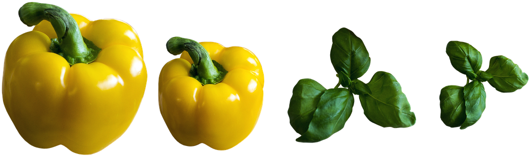 Yellow Pepper Clipart (1112x340), Png Download