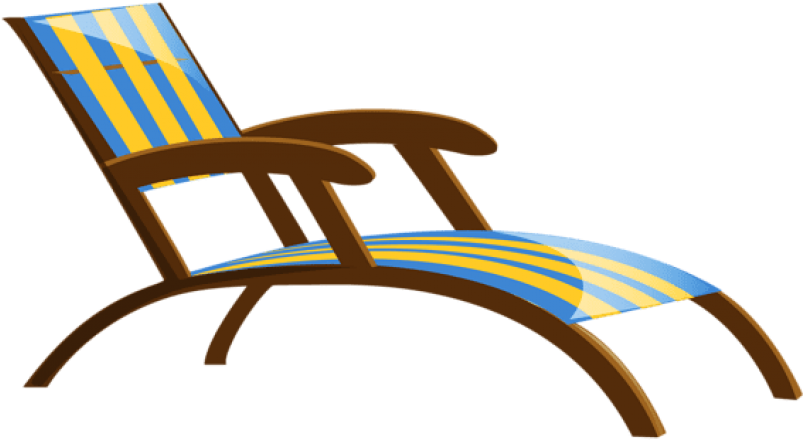 Beach Chair Transparent Background - Beach Bed Clipart Png (850x465), Png Download