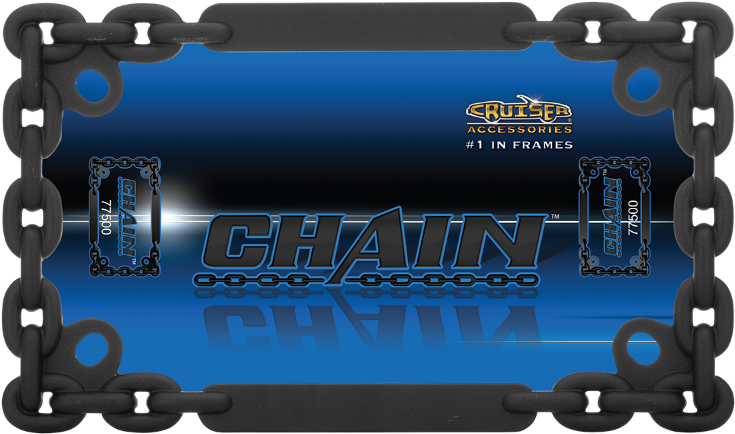 Motorcyle Chain Black License Plate Frame - Steel Casing Pipe Clipart (1000x1000), Png Download
