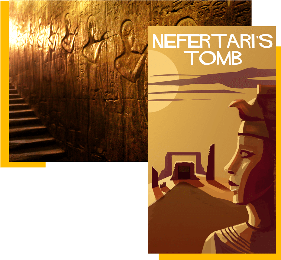 Nefertari's Tomb - Poster Clipart (958x866), Png Download