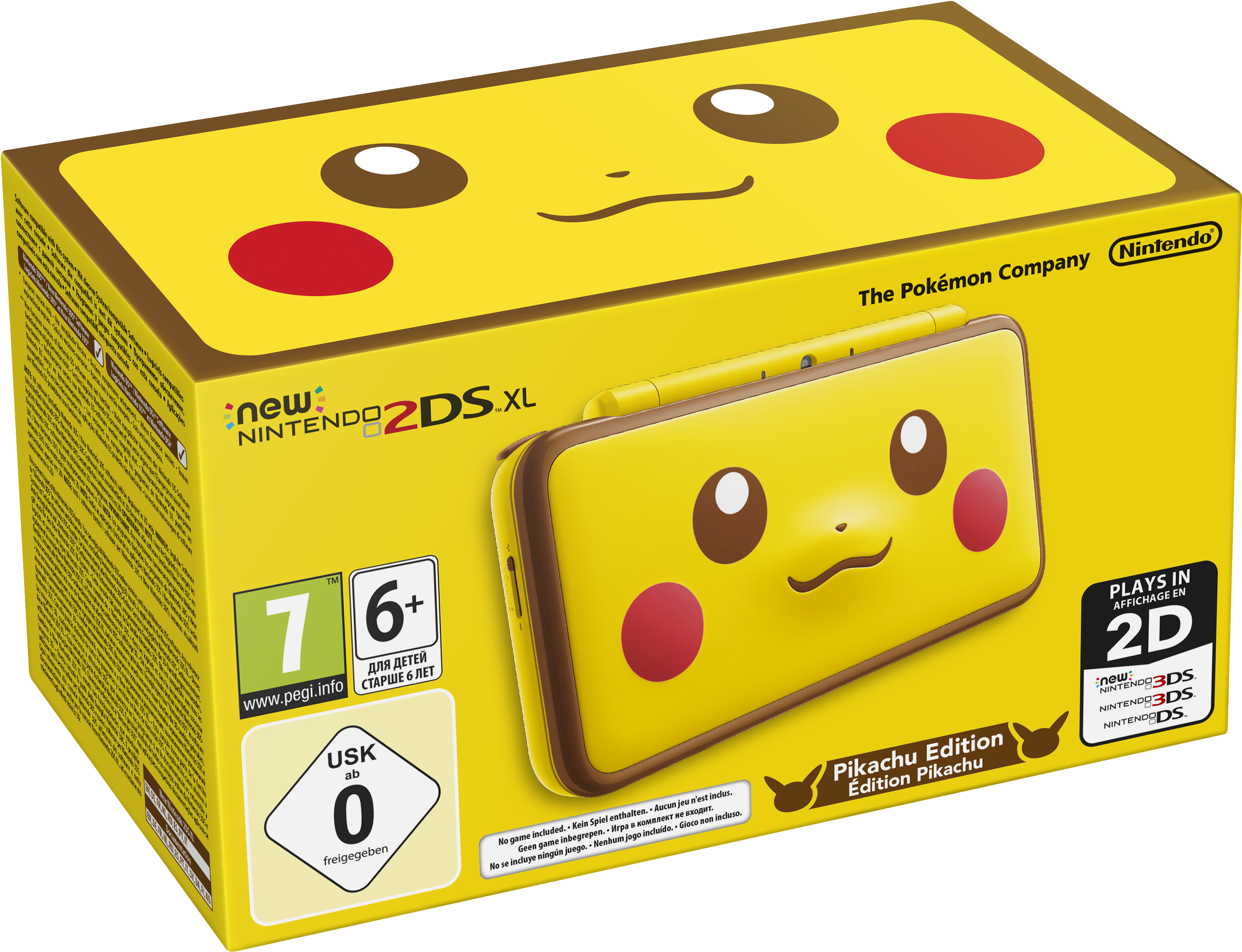 2ds Png , Png Download - Nintendo 2ds Xl Pikachu Clipart (2673x2048), Png Download
