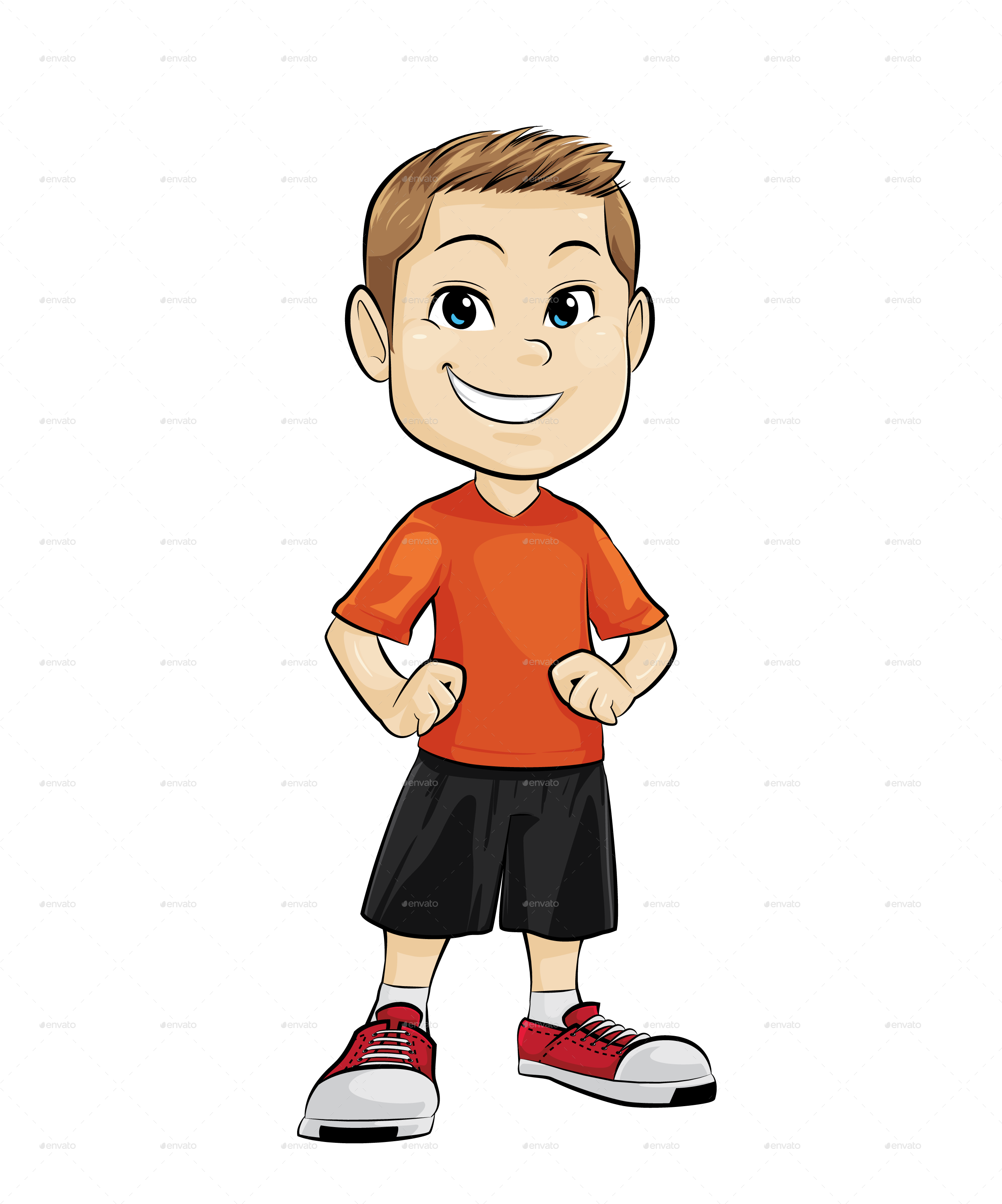 Boy Cartoon Png - Happy Cartoon Boy Png Clipart (2500x3000), Png Download