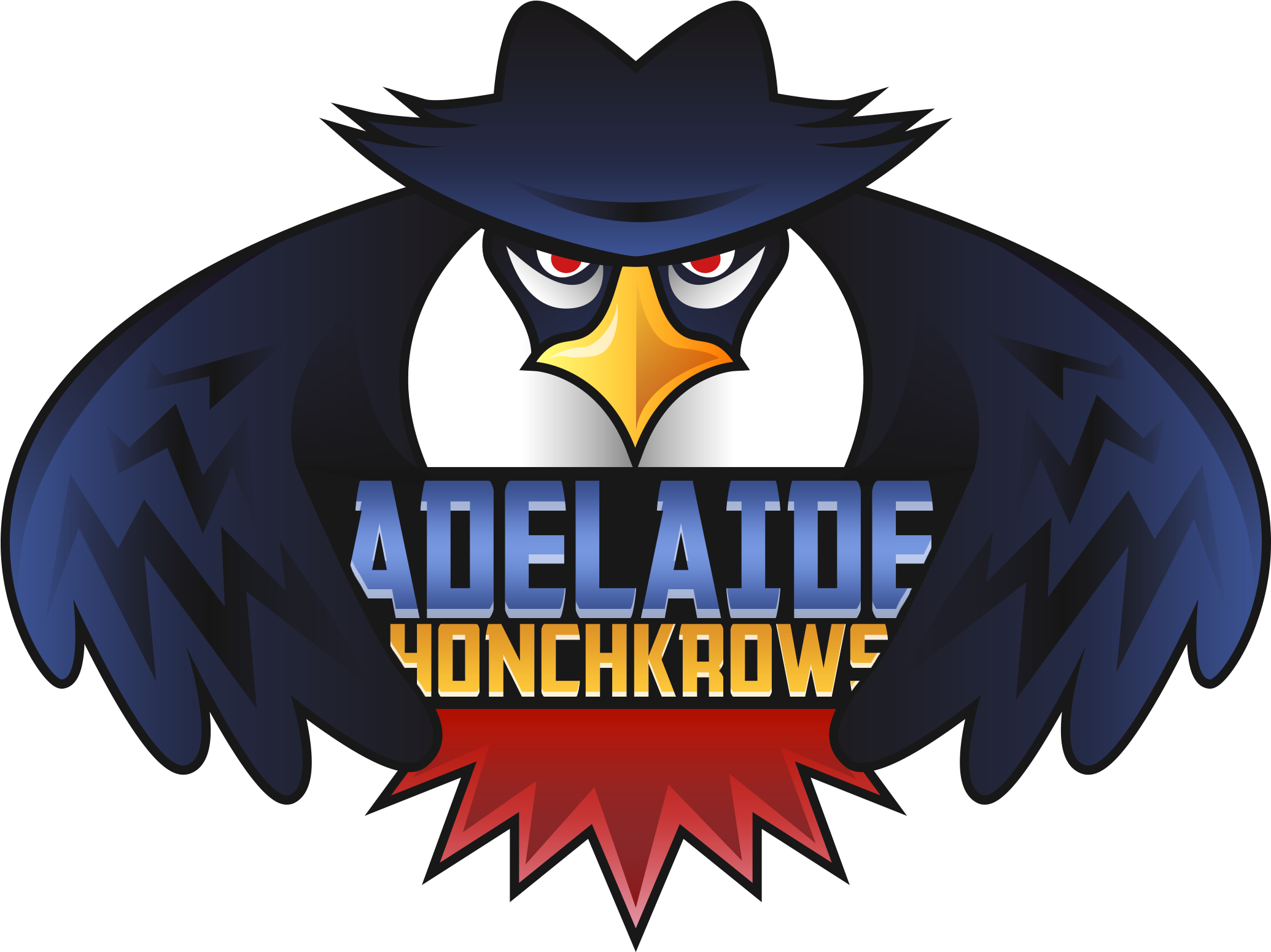 Adelaide Honchkrows - Cartoon Clipart (2200x1700), Png Download