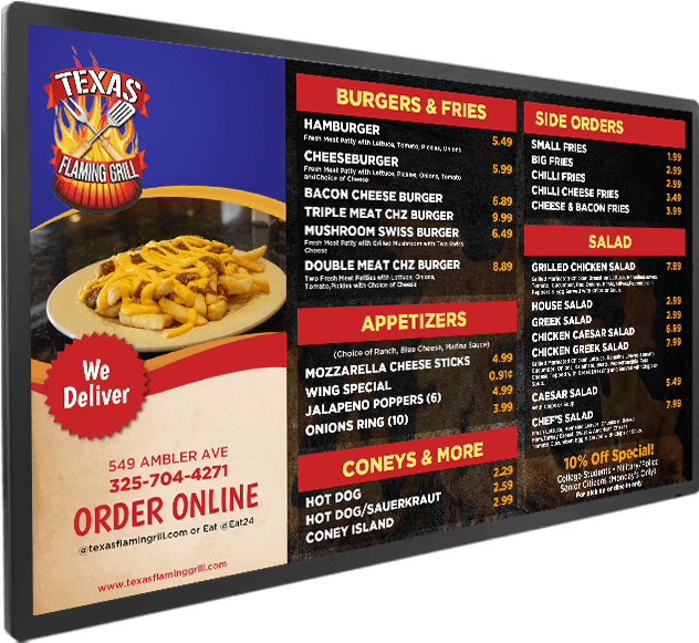 Digital Menu Boards - Flyer Clipart (702x654), Png Download